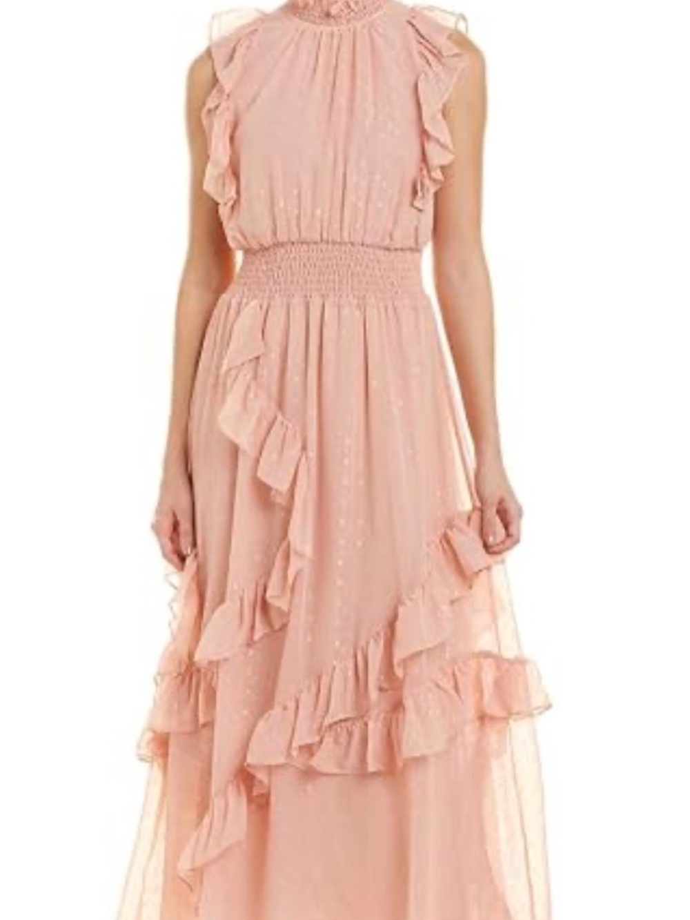NWOT AVEC LES FILLES RUFFLE NECK MAXI DRESS  size 2